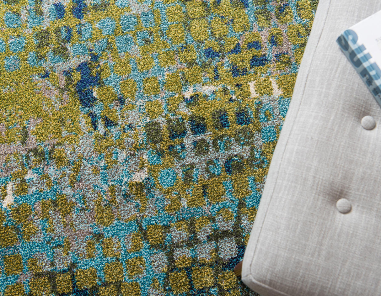 Orbira Moderner Teppich mit Kreisdesign | Elegante Wohnraumdeko | Weich & Pflegeleicht