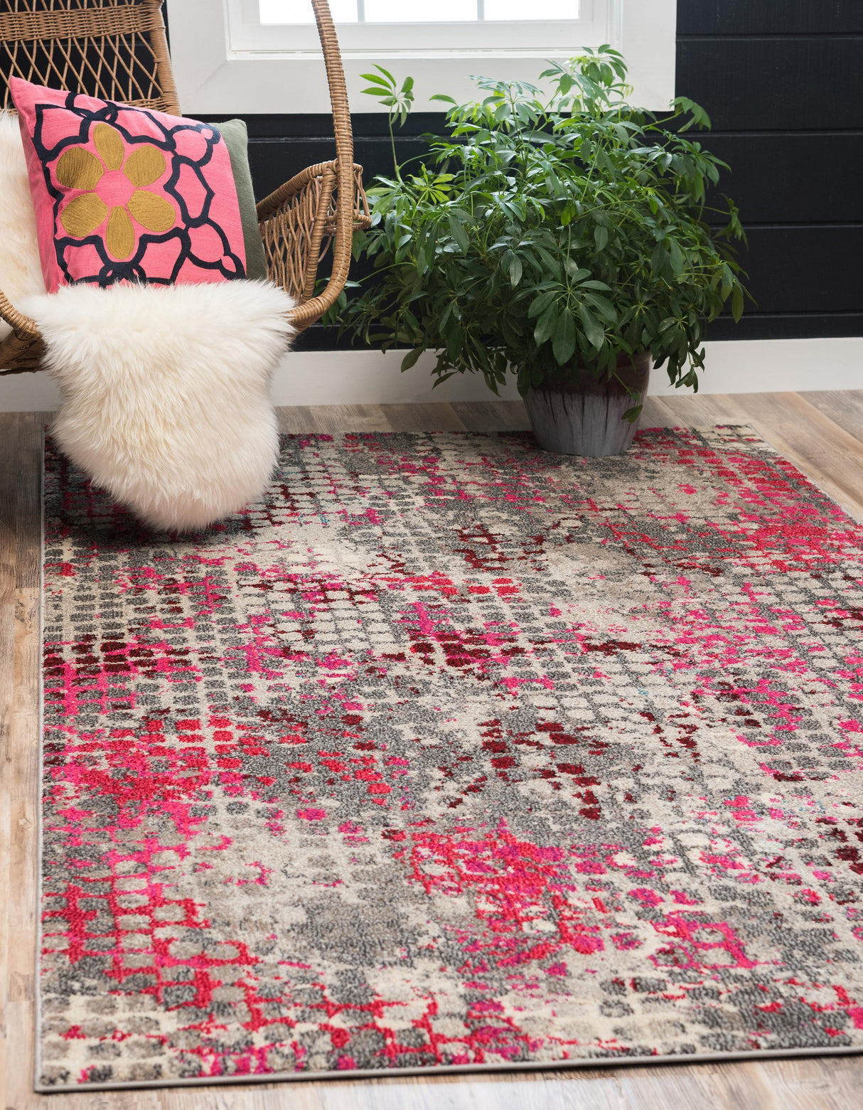 Orbira Moderner Teppich mit Kreisdesign | Elegante Wohnraumdeko | Weich & Pflegeleicht