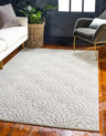 Floriva Lotusblumen-Teppich | Luxus-Design | Hochwertige Musterung | Wohn- & Schlafzimmer-Deko