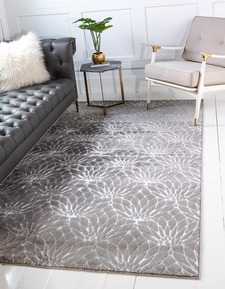 Floriva Lotusblumen-Teppich | Luxus-Design | Hochwertige Musterung | Wohn- & Schlafzimmer-Deko