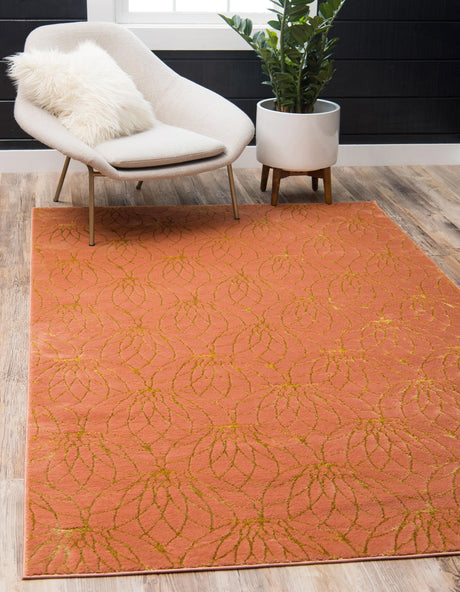 Floriva Lotusblumen-Teppich | Luxus-Design | Hochwertige Musterung | Wohn- & Schlafzimmer-Deko