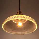 LumoStria Pendelleuchte | Streifenglas | 1-flammig | Vintage-Design für stilvolle Beleuchtung