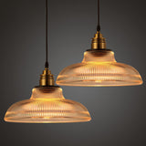 LumoStria Pendelleuchte | Streifenglas | 1-flammig | Vintage-Design für stilvolle Beleuchtung