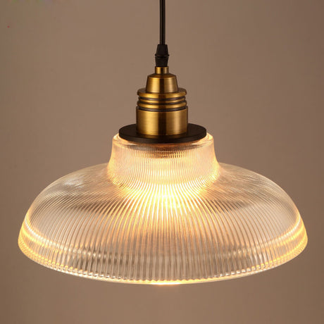 LumoStria Pendelleuchte | Streifenglas | 1-flammig | Vintage-Design für stilvolle Beleuchtung