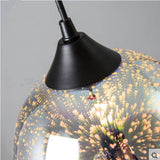 CelestaFlare Kreative 3D-Feuerwerk-Pendelleuchte | Glasdesign | Modernes Stimmungslicht | Dekorative Hängelampe für Zuhause