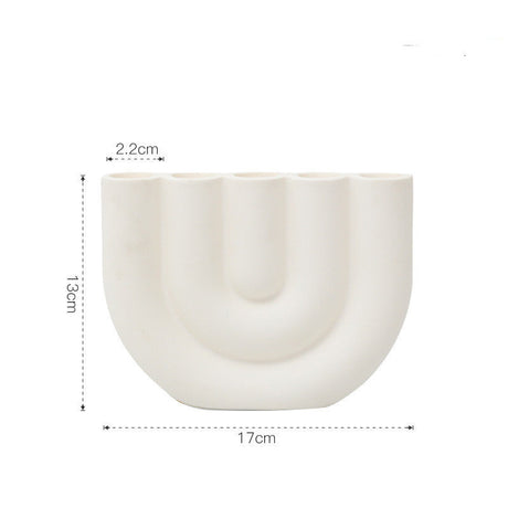 LumiVase Keramik-Kerzenhalter | Moderner weißer Kerzenständer | Deko für Zuhause & festliche Tischdekoration