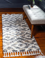DiamondLuxe Shag - Teppich mit Diamantmuster | Shaggy Hochflorteppich | Weich & Modern | Perfekt für Wohnzimmer