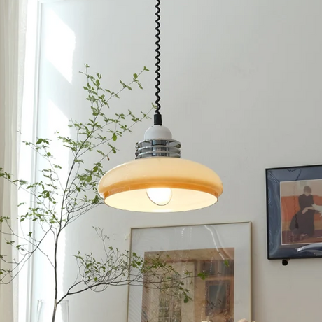Lumivis Bauhaus Glas Pendelleuchte | Elegantes Design | Dimmbar | Perfekte Beleuchtung für Zuhause