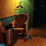 IronLoom Stehlampe mit langem Arm | Zylindrischer Lampenschirm | Industrielles Design für Schlafzimmer & Wohnzimmer
