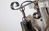 Nautica Vintage Anker Wandleuchte | Industrieller Stil | Solides Holz | Einflammige Lampe | Dekorative Beleuchtung für Zuhause