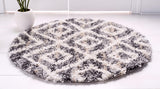 DiamondLuxe Shag - Teppich mit Diamantmuster | Shaggy Hochflorteppich | Weich & Modern | Perfekt für Wohnzimmer
