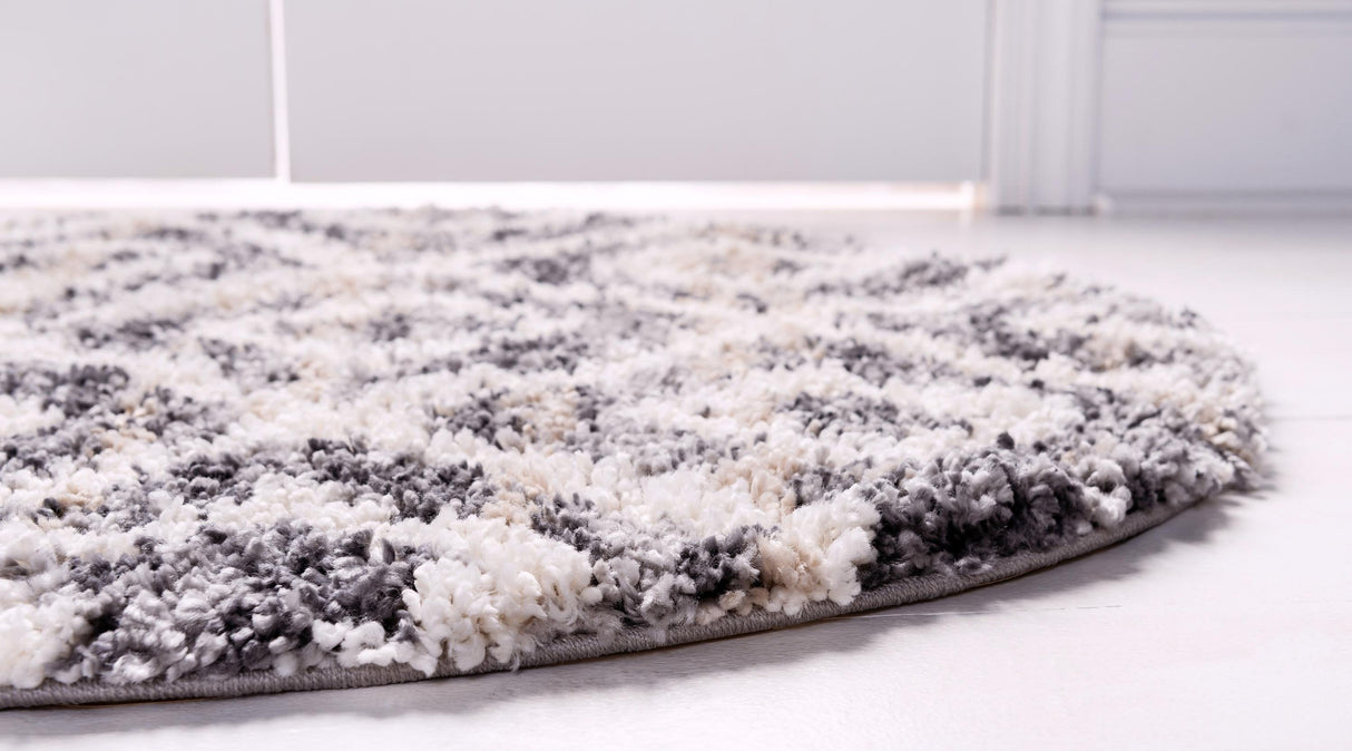DiamondLuxe Shag - Teppich mit Diamantmuster | Shaggy Hochflorteppich | Weich & Modern | Perfekt für Wohnzimmer