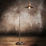 IronLoom Stehlampe mit langem Arm | Zylindrischer Lampenschirm | Industrielles Design für Schlafzimmer & Wohnzimmer