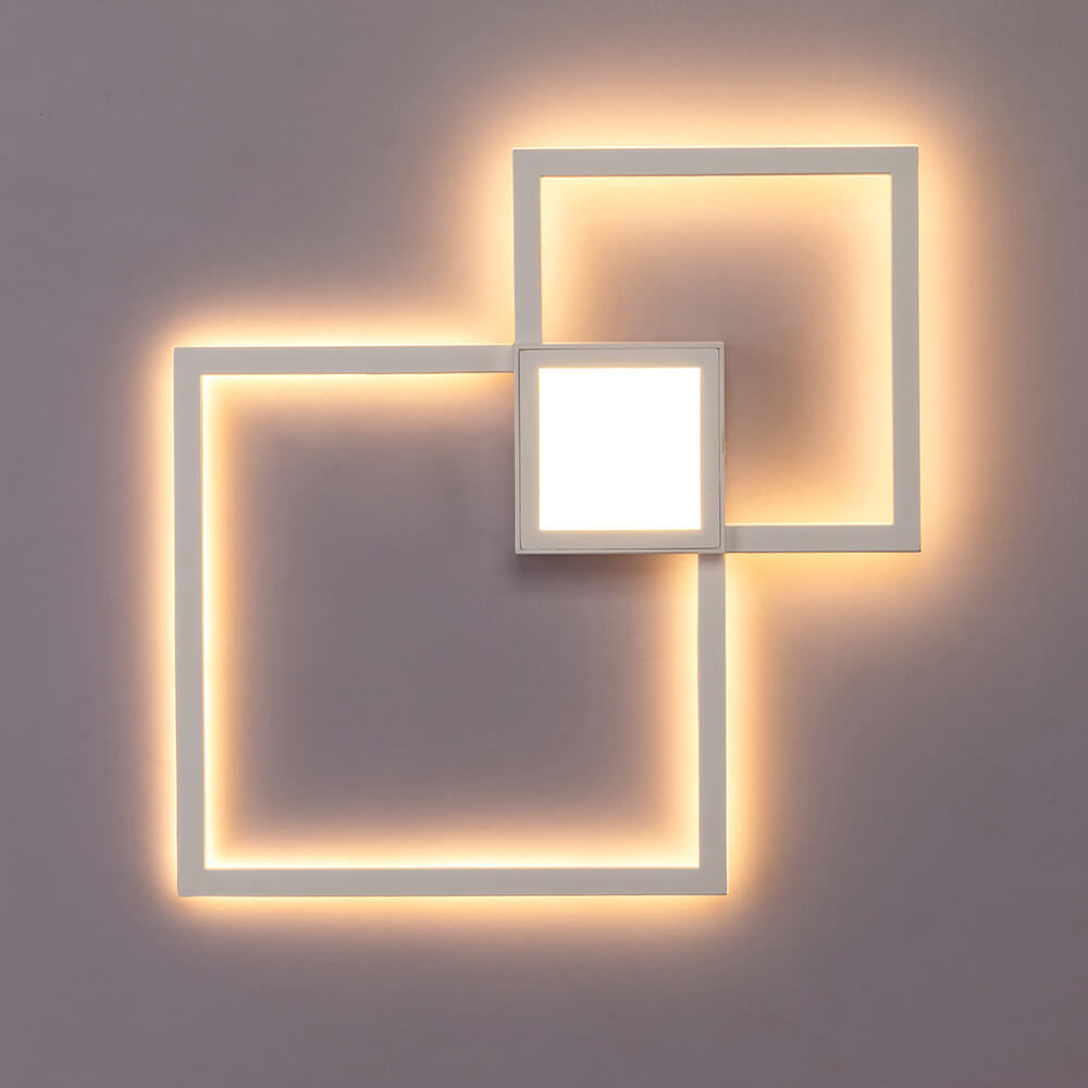 GlowForma Minimalistische LED Wandleuchte | Quadratisches Design aus Eisen | Modern & Energiesparend | Perfekt für Wohnzimmer & Schlafzimmer