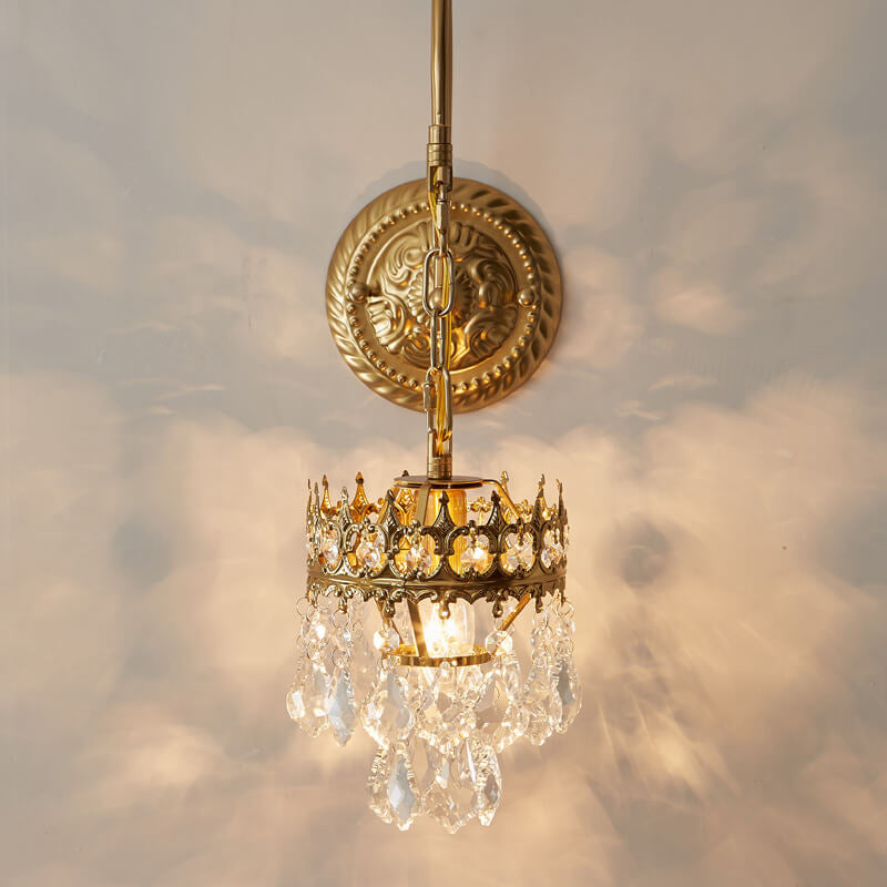Crysoria Crystal Wandlampe | Vintage Design | Luxus Wandleuchte | Kristallkrone | Dekoratives Licht