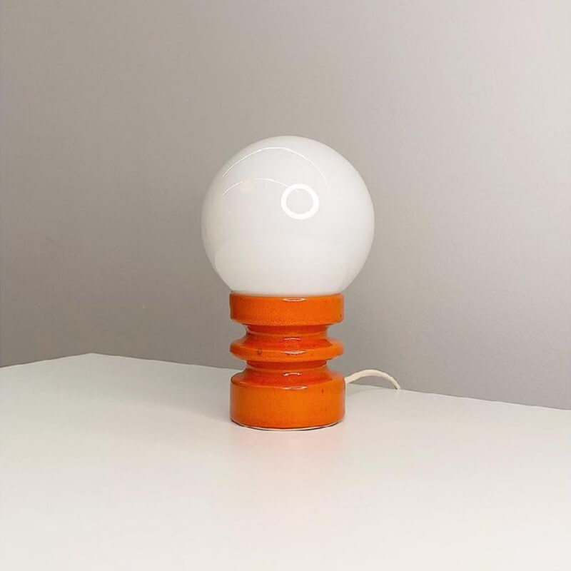 Glazaire Vintage Glas Tischlampe | Massives Design | Stimmungsvolle Beleuchtung | Deko für Zuhause