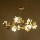 Leaforia Elegance Kronleuchter | Glas & Aluminium Design | 6-flammig | Moderne Beleuchtung