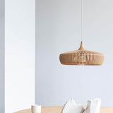 Lumivaro Nordic Vintage Pendelleuchte | Holzkuppel Design | 1-Licht Hängelampe | Perfekt für Esszimmer & Wohnzimmer