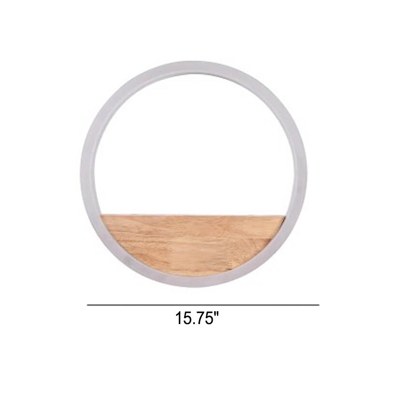 Lumoshelf LED Wandleuchte | Massivholz mit Ablage | Runde Wandlampe | Warm- & Weißlicht