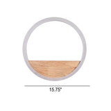 Lumoshelf LED Wandleuchte | Massivholz mit Ablage | Runde Wandlampe | Warm- & Weißlicht