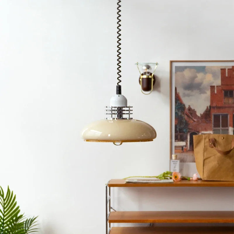 Lumivis Bauhaus Glas Pendelleuchte | Elegantes Design | Dimmbar | Perfekte Beleuchtung für Zuhause