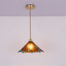 Glassoria Tiffany Pendelleuchte | Vintage Buntglas Design | Regenschirmform | Elegantes Licht für Zuhause
