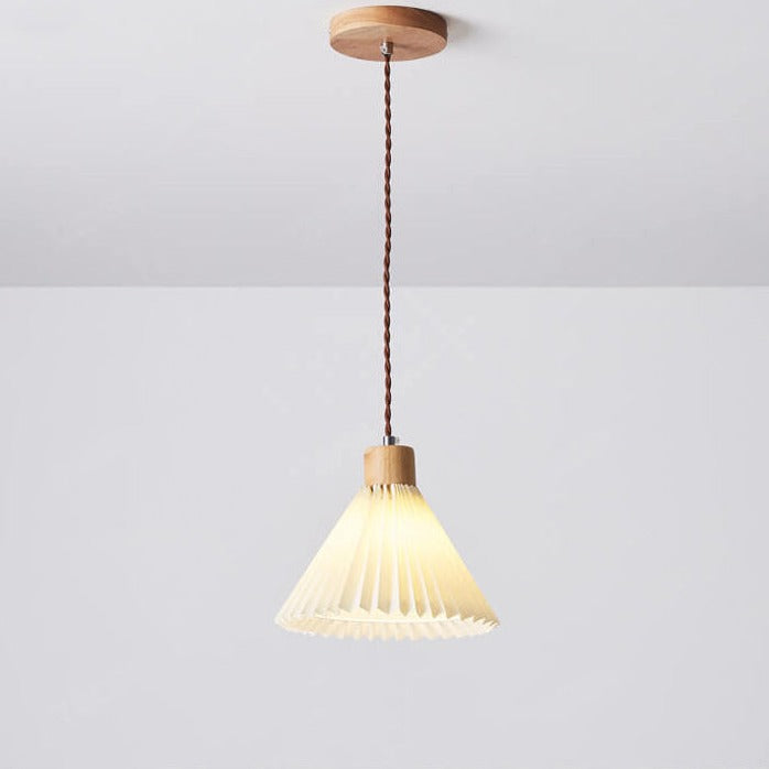 Eleglite Nordic Design Pendelleuchte | Minimalistischer Stil | Gefalteter Lampenschirm | 1-Licht Hängelampe