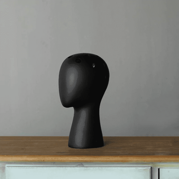 FloraMind Kopf-Blumenvasen Design | Modern & Stilvoll | Weiß & Schwarz | Perfekt für Inneneinrichtung
