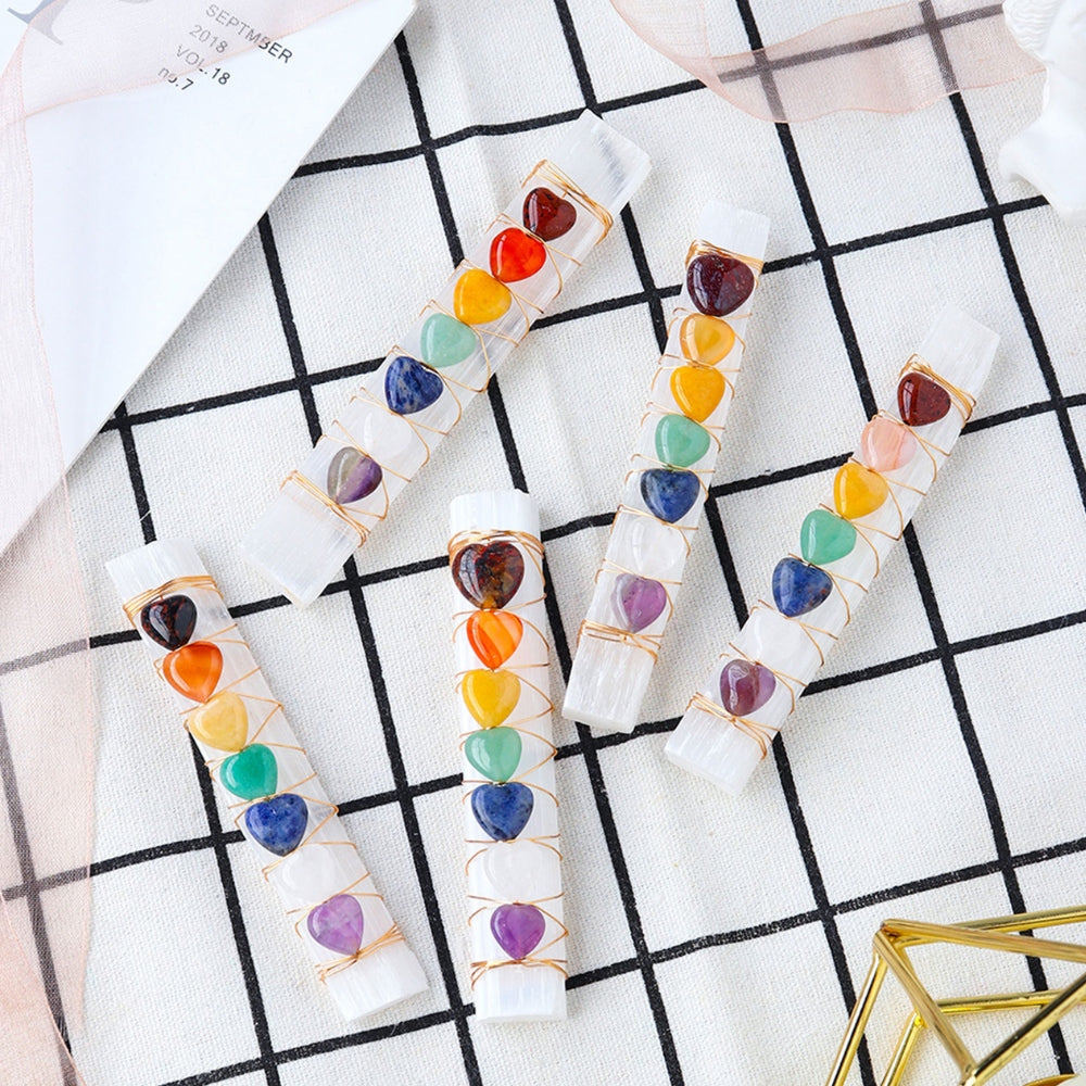 SoulPurity Selenit Riegel zur Chakra-Reinigung | Kristalltherapie | Energetische Reinigung | Spirituelles Werkzeug