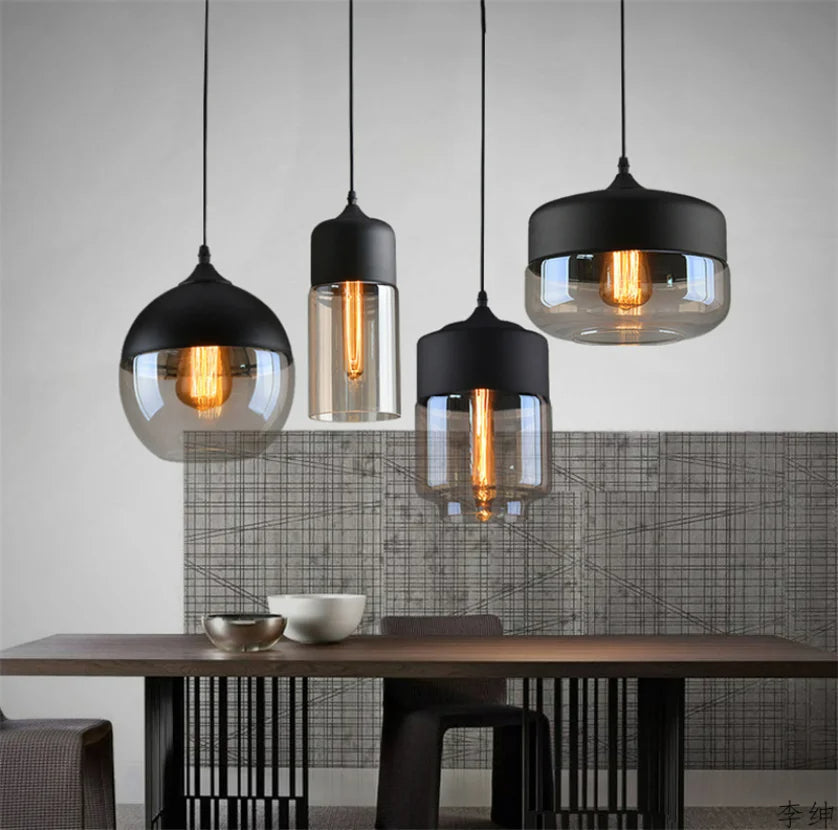 EternaGlow Pendelleuchte aus Glas und Holz | Elegantes Design für Ihr Zuhause