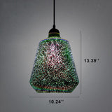 CelestaFlare Kreative 3D-Feuerwerk-Pendelleuchte | Glasdesign | Modernes Stimmungslicht | Dekorative Hängelampe für Zuhause