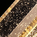 Lucera Luxuriöse LED Wandlampe | Rechteckig | Kristallblase Design | Elegantes Licht für Zuhause | Deko | Moderne Wandleuchte