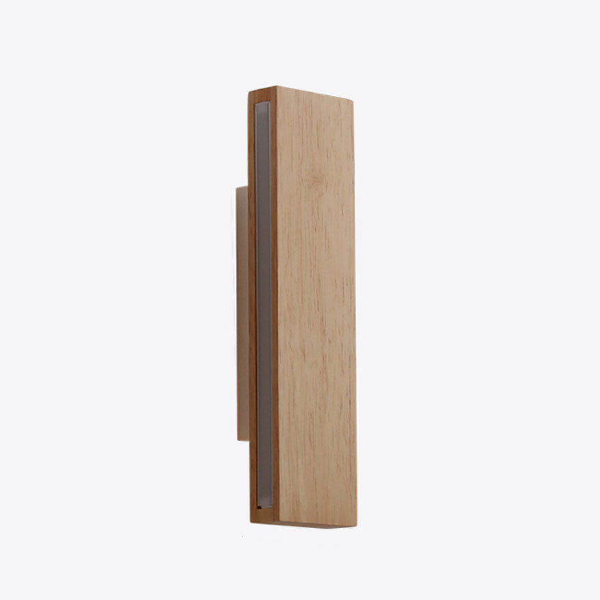 LumoLog Japanischer Minimalistischer Rotierender LED Wandstrahler | Holzoptik | Dimmbar | Modernes Design für Zuhause