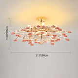 LustraRose Elegance | Keramik Kristall Kronleuchter | 6/7/8-flammig | Luxuriöse Beleuchtung