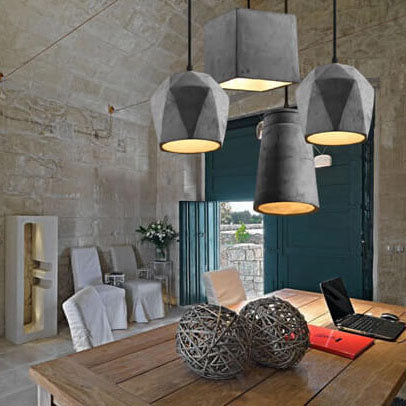Cemantica Geometrische Pendelleuchte | Industrial Design | Betonoptik | Minimalistische Beleuchtung