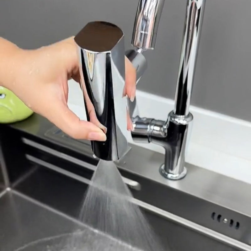 FlowTurn Drehbare Wasserfall-Küchenarmatur | Multifunktionaler Küchenhahn | 360° Schwenkfunktion | Modernes Design