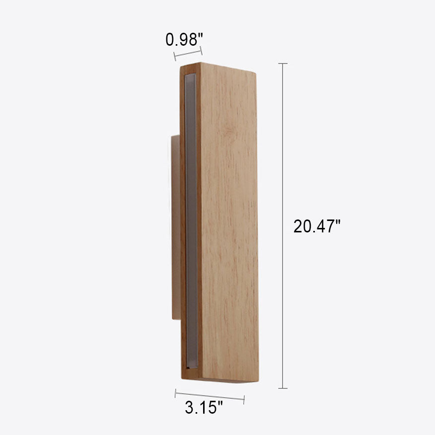 LumoLog Japanischer Minimalistischer Rotierender LED Wandstrahler | Holzoptik | Dimmbar | Modernes Design für Zuhause