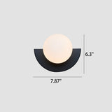 SferaLuxe Moderne Wandlampe | Minimalistisches Kugel-Design | Farbiges Glas | LED-Wandleuchte für Wohnräume