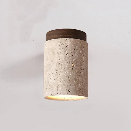 StoneGlow Travertin Hängelampe | Eingebautes Design | Elegante Beleuchtung für Flur und Treppen