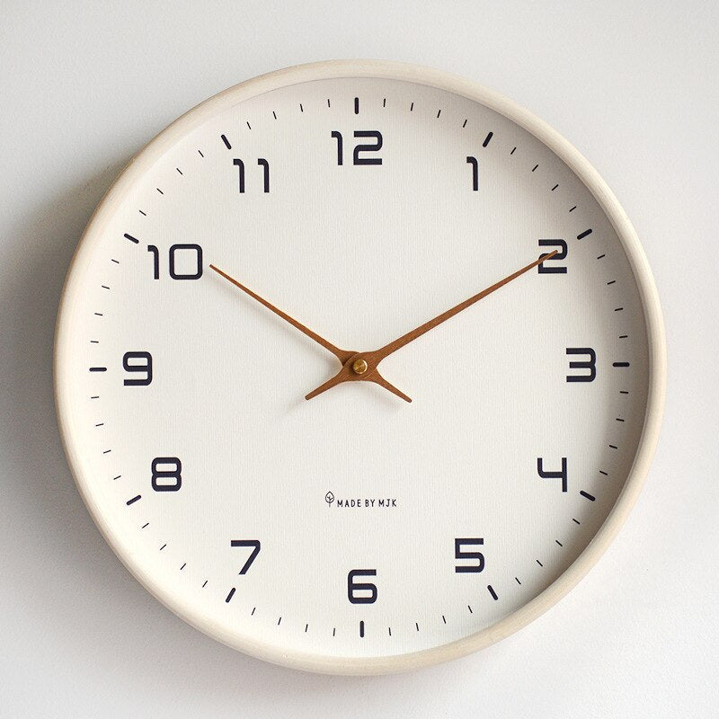 TimberTime Wanduhr Nordic Design | Massivholz & Minimalistische Ästhetik | Moderne Deko Uhr für Wohnzimmer & Büro