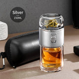 ThermoLeaf Doppelwandige Tee-Infuser Thermosflasche | Doppelglas | Nachhaltig | Tee- & Kaffeezubereitung