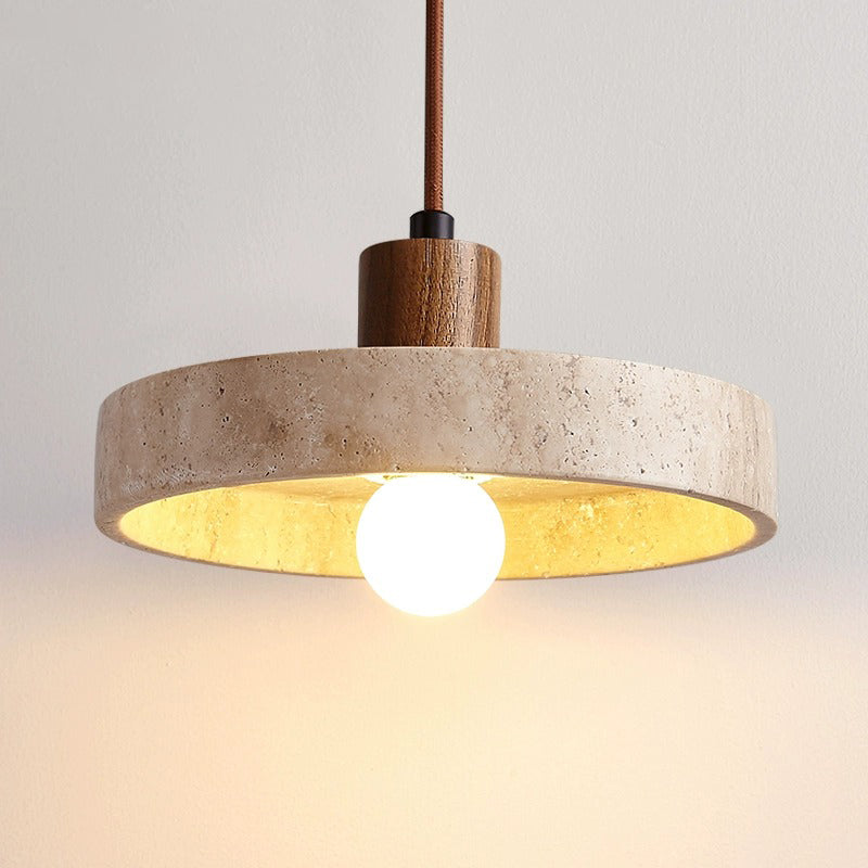 StoneLoom Vintage Wabi Sabi Pendelleuchte | Handgefertigtes Design | Natürliche Materialien | Innenbeleuchtung