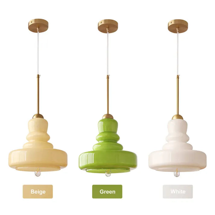 LumaForm Bauhaus Glas Pendelleuchte | Elegantes Kürbis-Design | Dimmbares Licht | Moderne Deckenleuchte