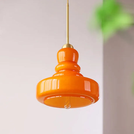 LumaForm Bauhaus Glas Pendelleuchte | Elegantes Kürbis-Design | Dimmbares Licht | Moderne Deckenleuchte