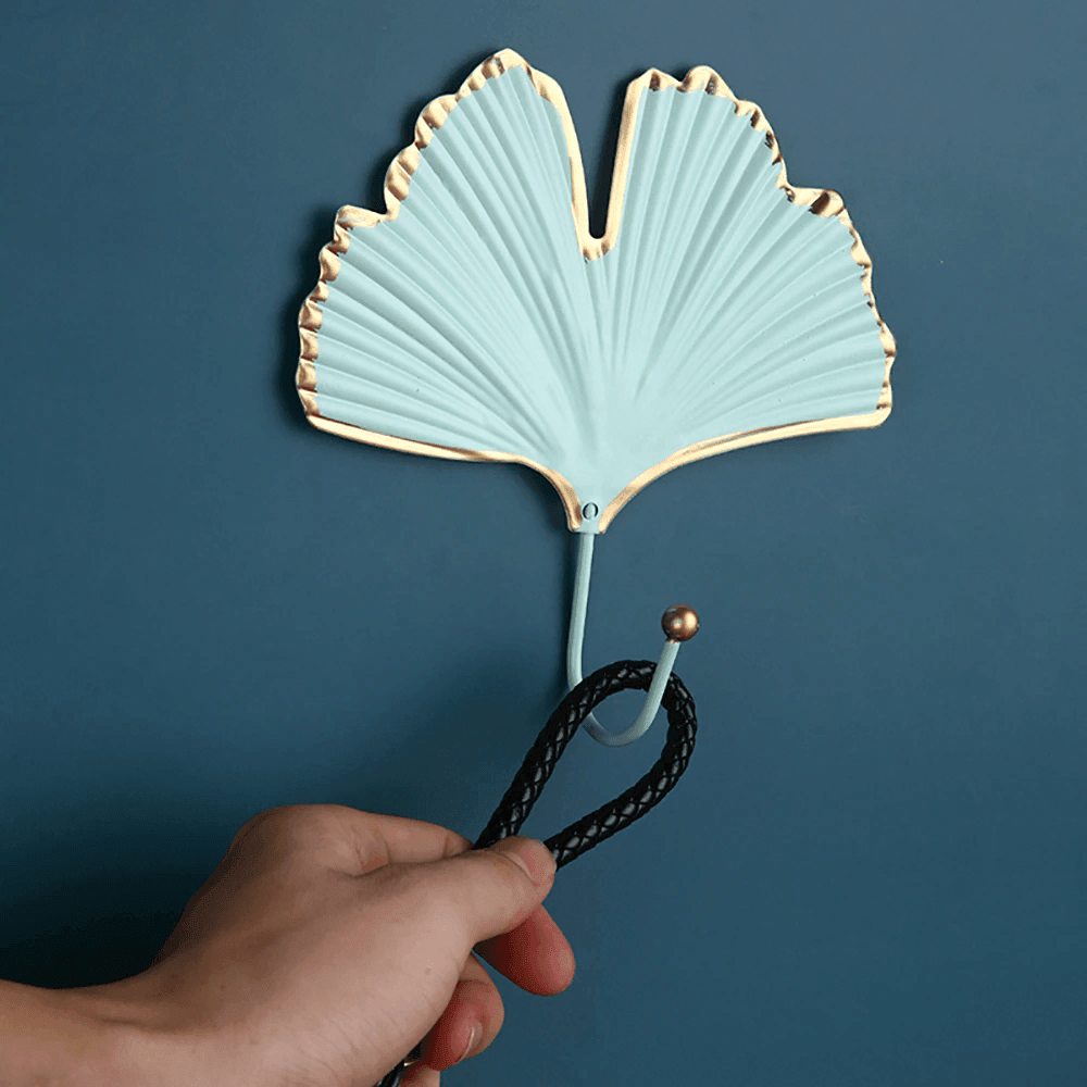 LeafLuxe Metall Wandhaken im Blätterdesign | Elegantes & Funktionales Dekor | In Gold & Blau erhältlich