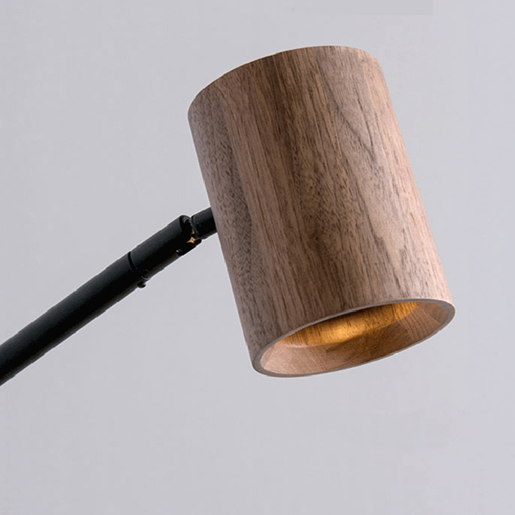 LumeCraft Holz-Zylinder Wandleuchte | Minimalistisches Design | Schlafzimmerbeleuchtung | 1-flammig