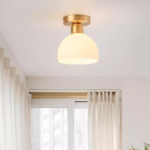 LumaDome Moderne Deckenleuchte aus Milchglas | Elegantes Design | Perfekt für Wohnräume