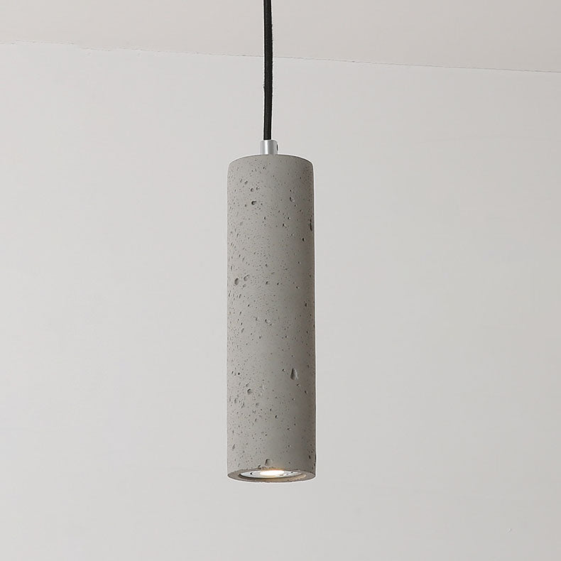 StoneCast Industrielle Zylinder-Pendelleuchte aus Beton | 1 Licht | Glatte oder Raue Oberfläche