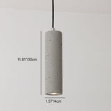 StoneCast Industrielle Zylinder-Pendelleuchte aus Beton | 1 Licht | Glatte oder Raue Oberfläche