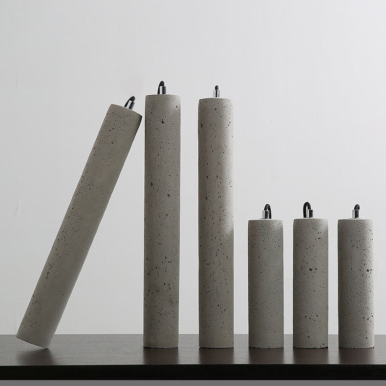 StoneCast Industrielle Zylinder-Pendelleuchte aus Beton | 1 Licht | Glatte oder Raue Oberfläche